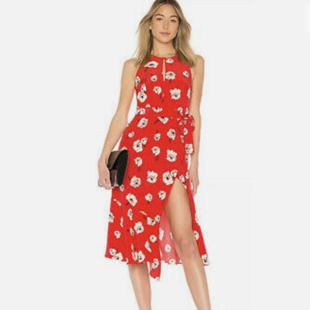 NWT Derek Lam 10 Crosby Red Poppy Silk Dress